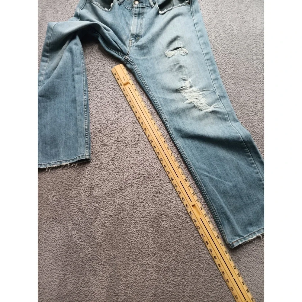 Levi's 559 Relaxed Straight Men's W36 L32‎ Light Wash Distressed Denim Jeans